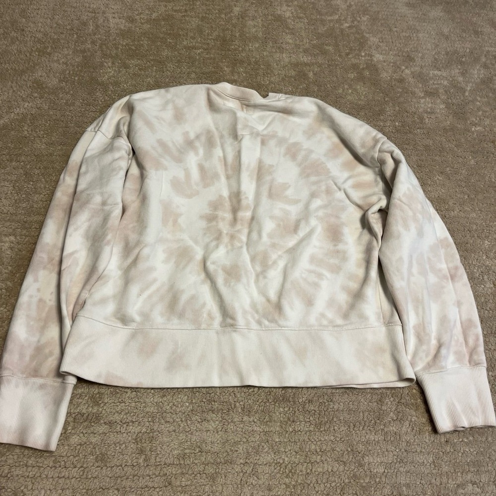 Madewell tie dye cropped sweater 100 percent cotton in an ivory/beige color XL - Picture 5 of 5